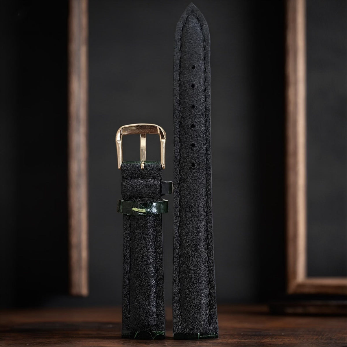 Green Crocodile Leather Watch Strap 16mm