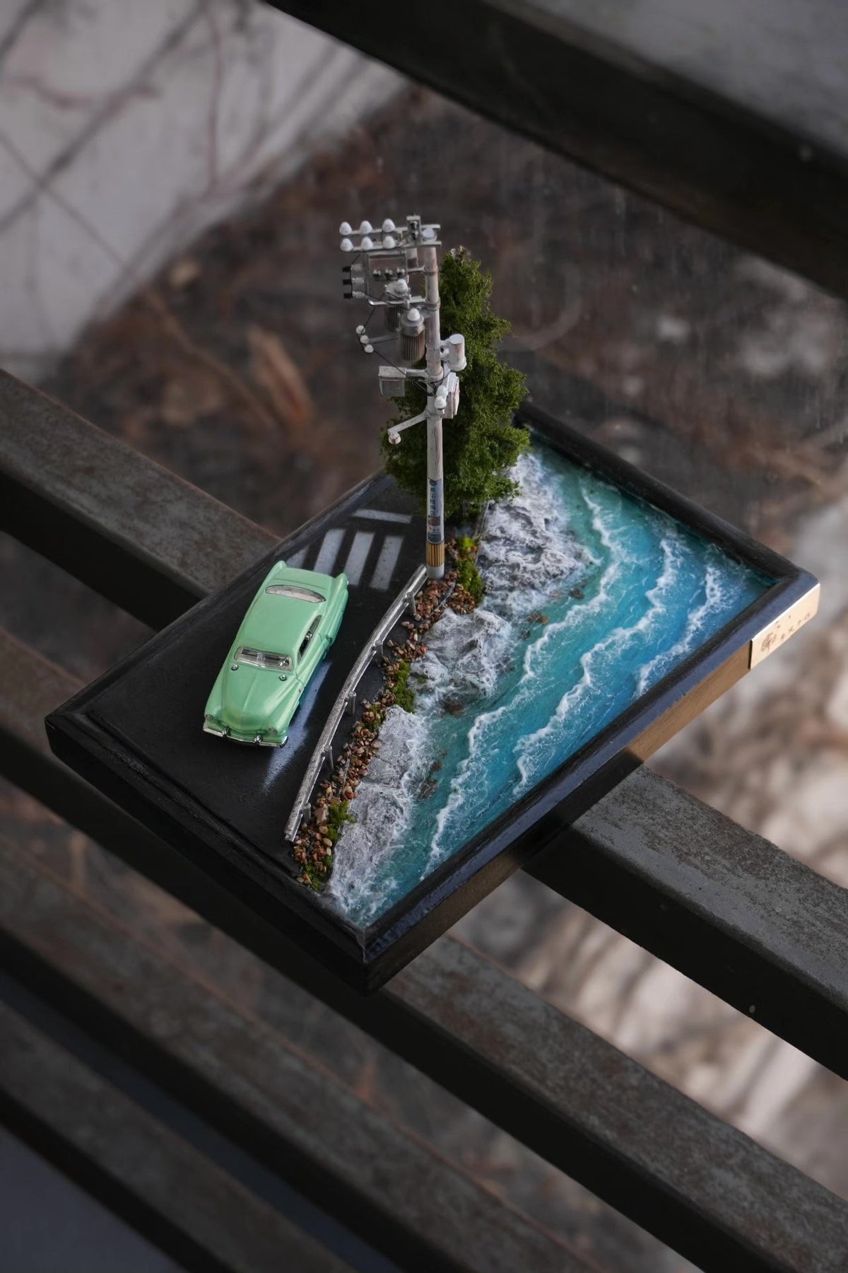 1/64 Scale Coastal Road Diorama Wooden Base
