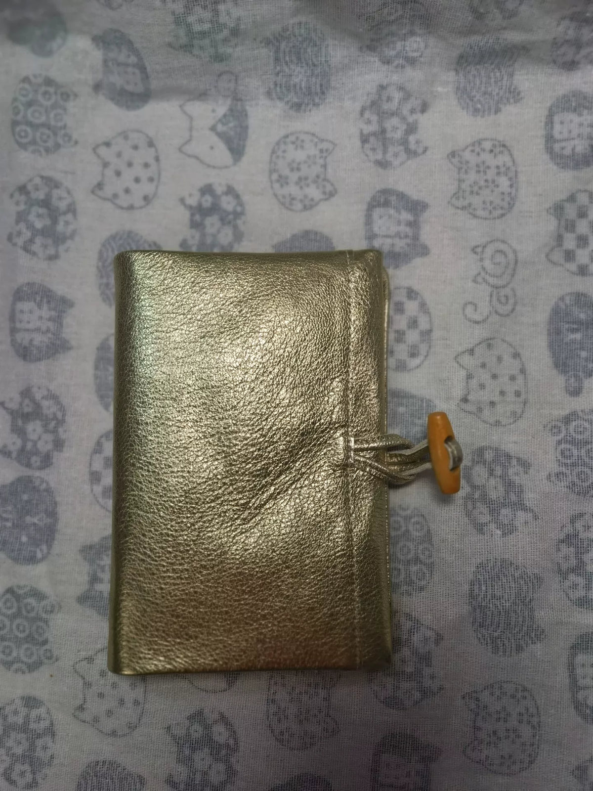 Funda para agenda A6 en piel de cordero Ashford Style dorado