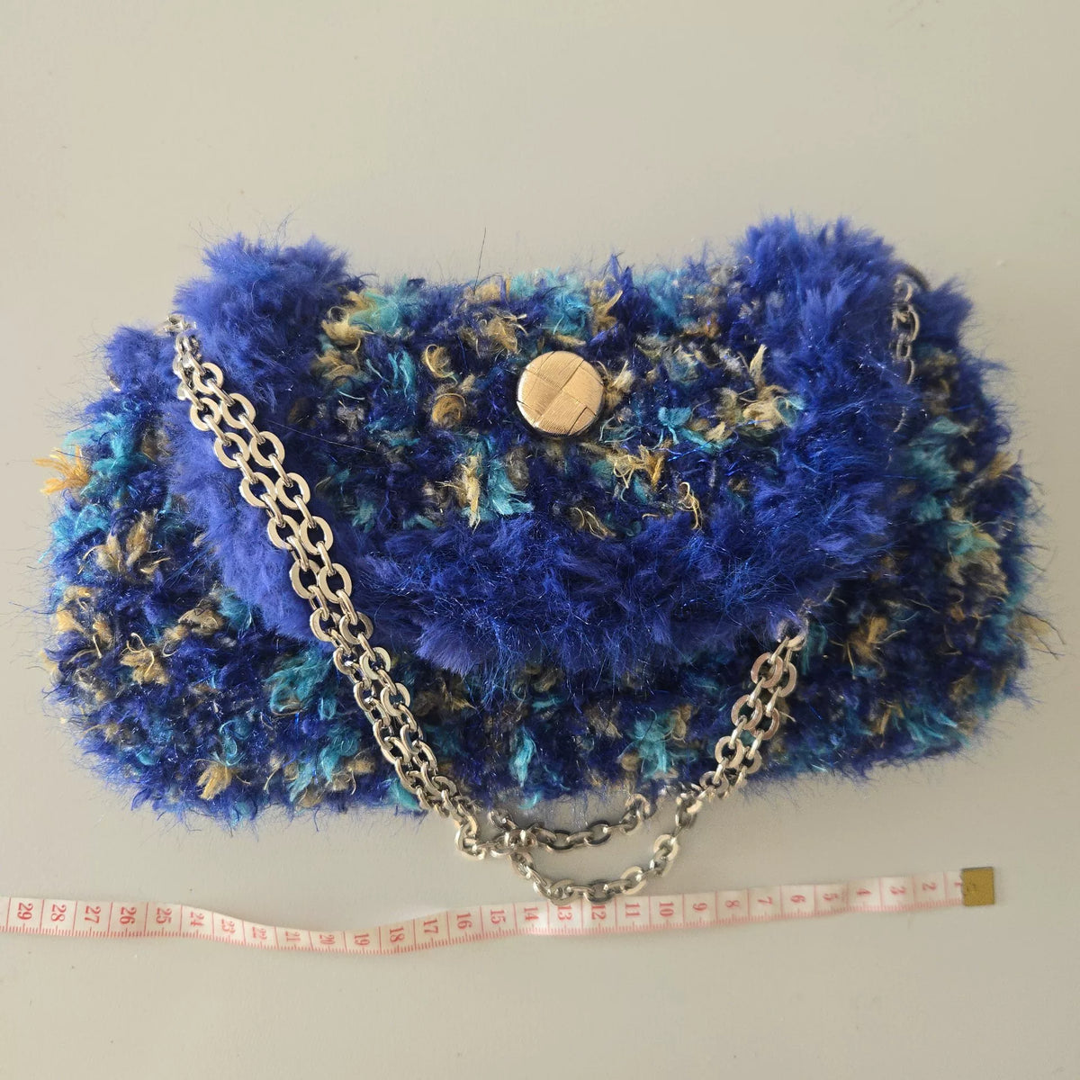 Bolso de cadena azul Klein con destellos