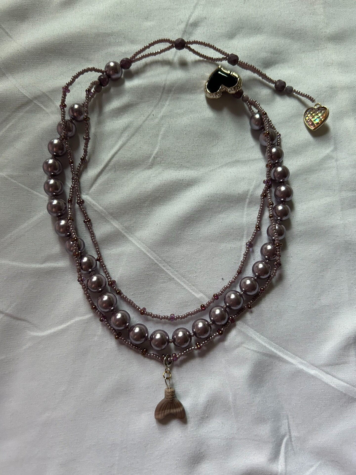 Handmade Pearl Three Layer Mermaid Necklace