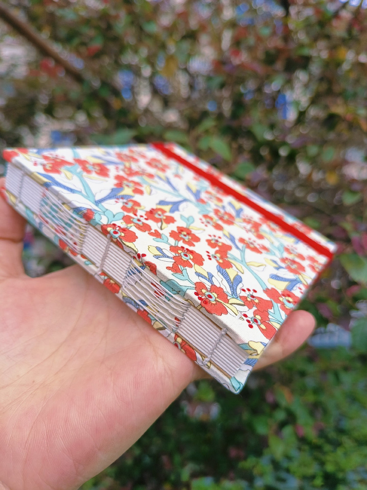 Handmade Watercolor Sketchbook Cotton Floral Cover