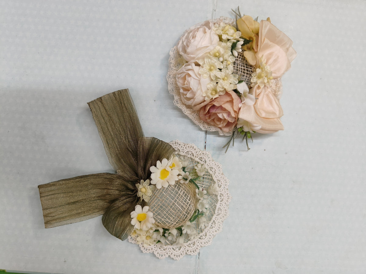 Miniature Straw Hat Doll Accessory Forest Style