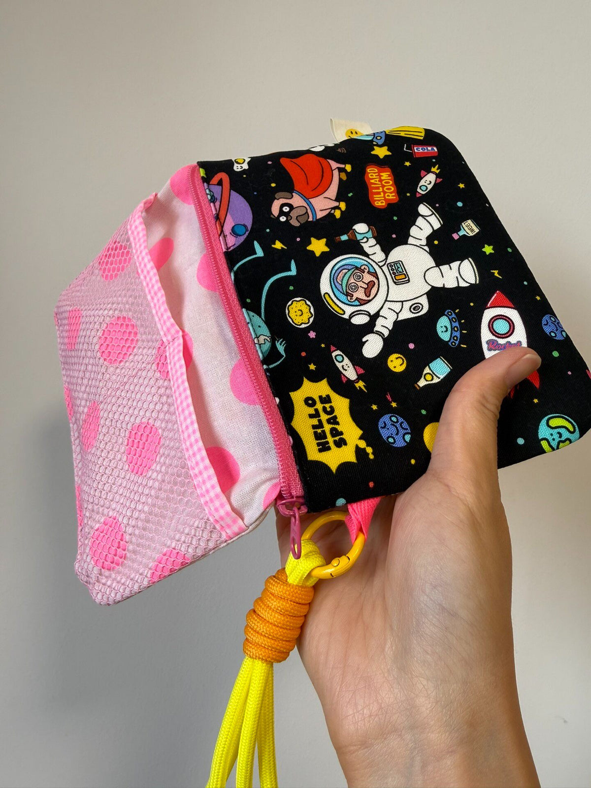 Space Print Passport Holder with Card Slots