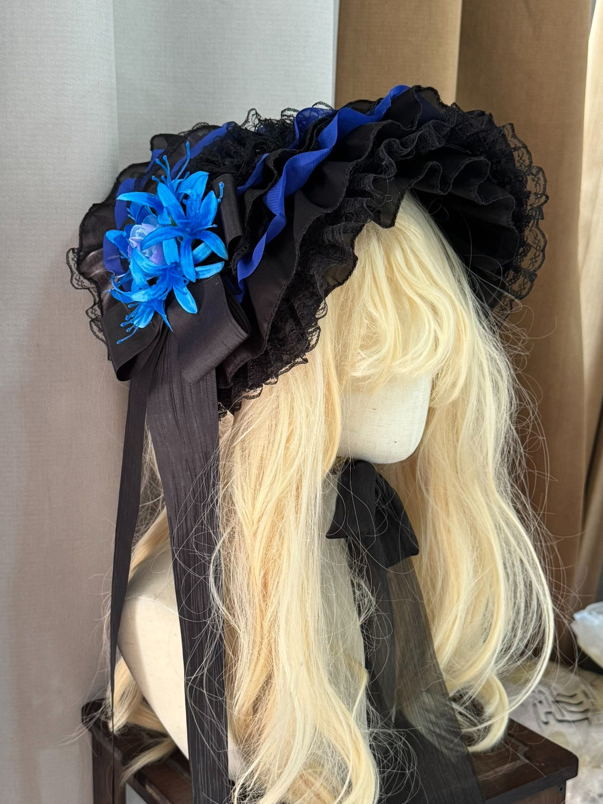 Handcrafted Lolita Hat with Pearl Tassels