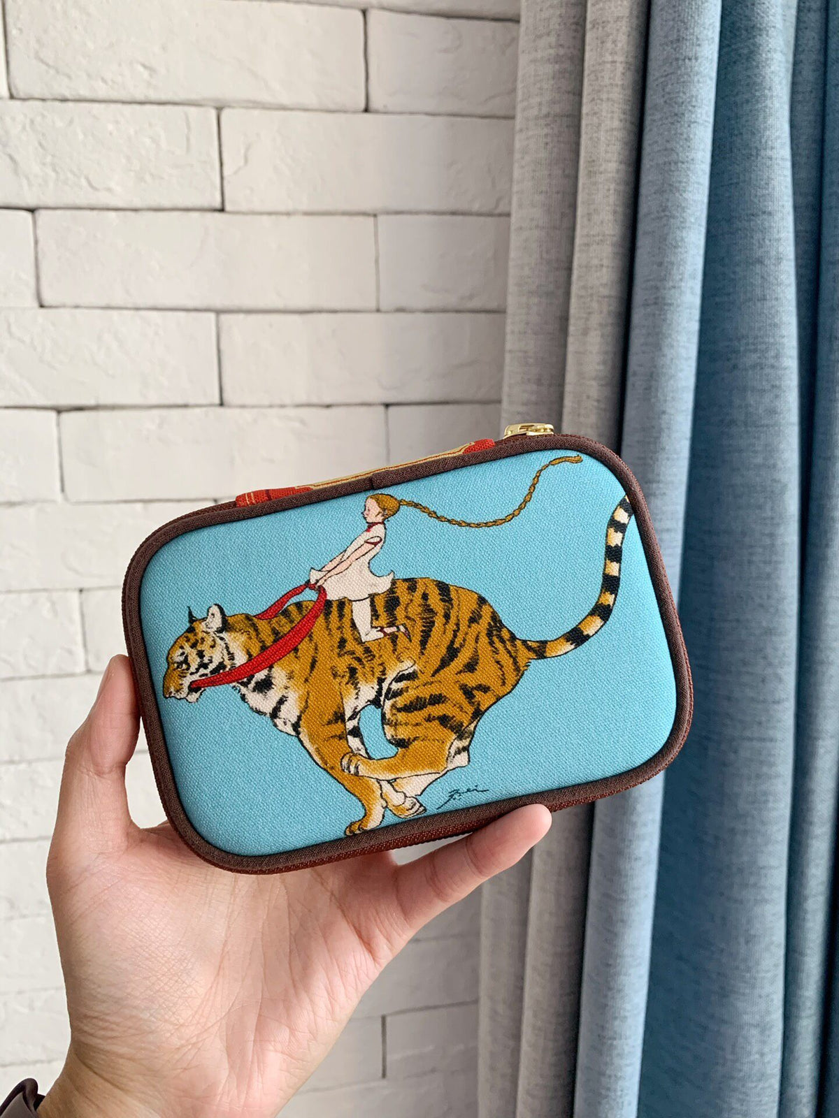 Zippered Pouch with Multi-Compartment Interior