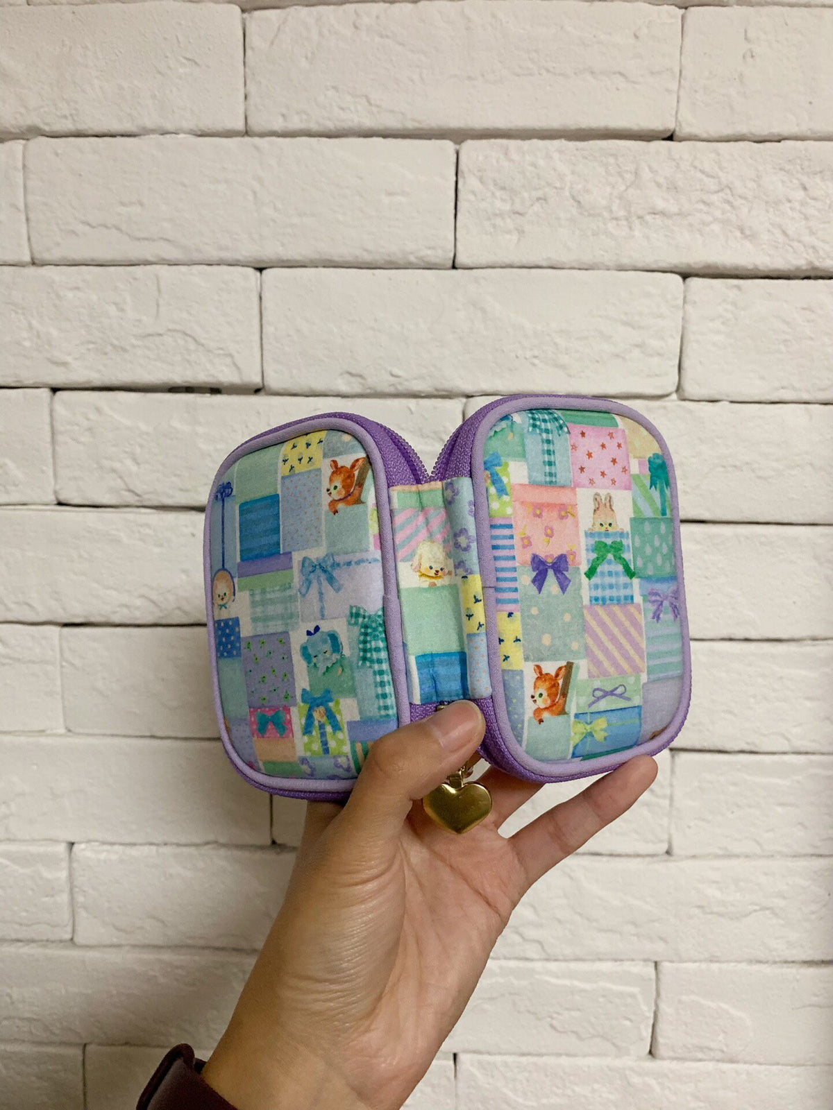 Pastel Animal Print Zip Pouch