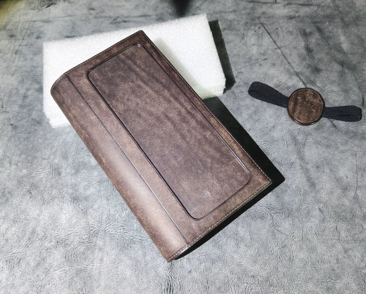Funda para cuaderno A5S de páginas fijas en cuero Pueblo italiano