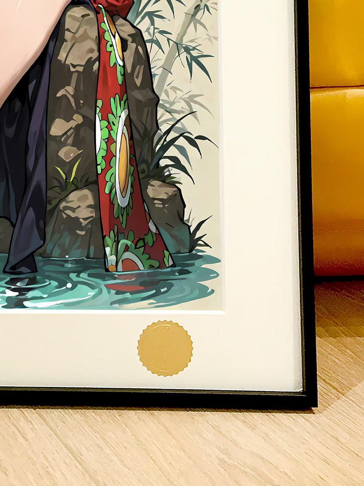 Framed Boa Hancock Art Print Japanese Style
