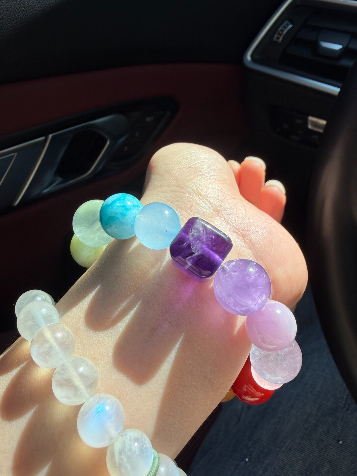 Rainbow Natural Crystal Gemstone Bracelet