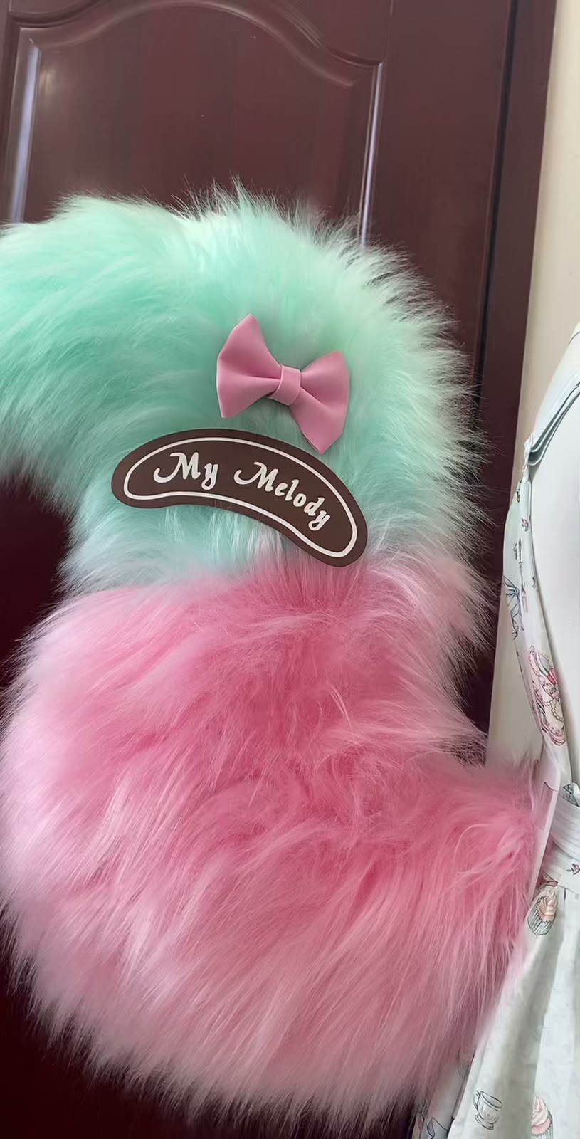 My Melody Cosplay Tail Pink Green Gradient