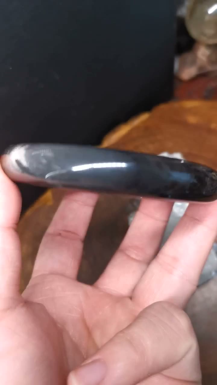 Silver Sheen Obsidian Bangle 58.8mm Inner Diameter