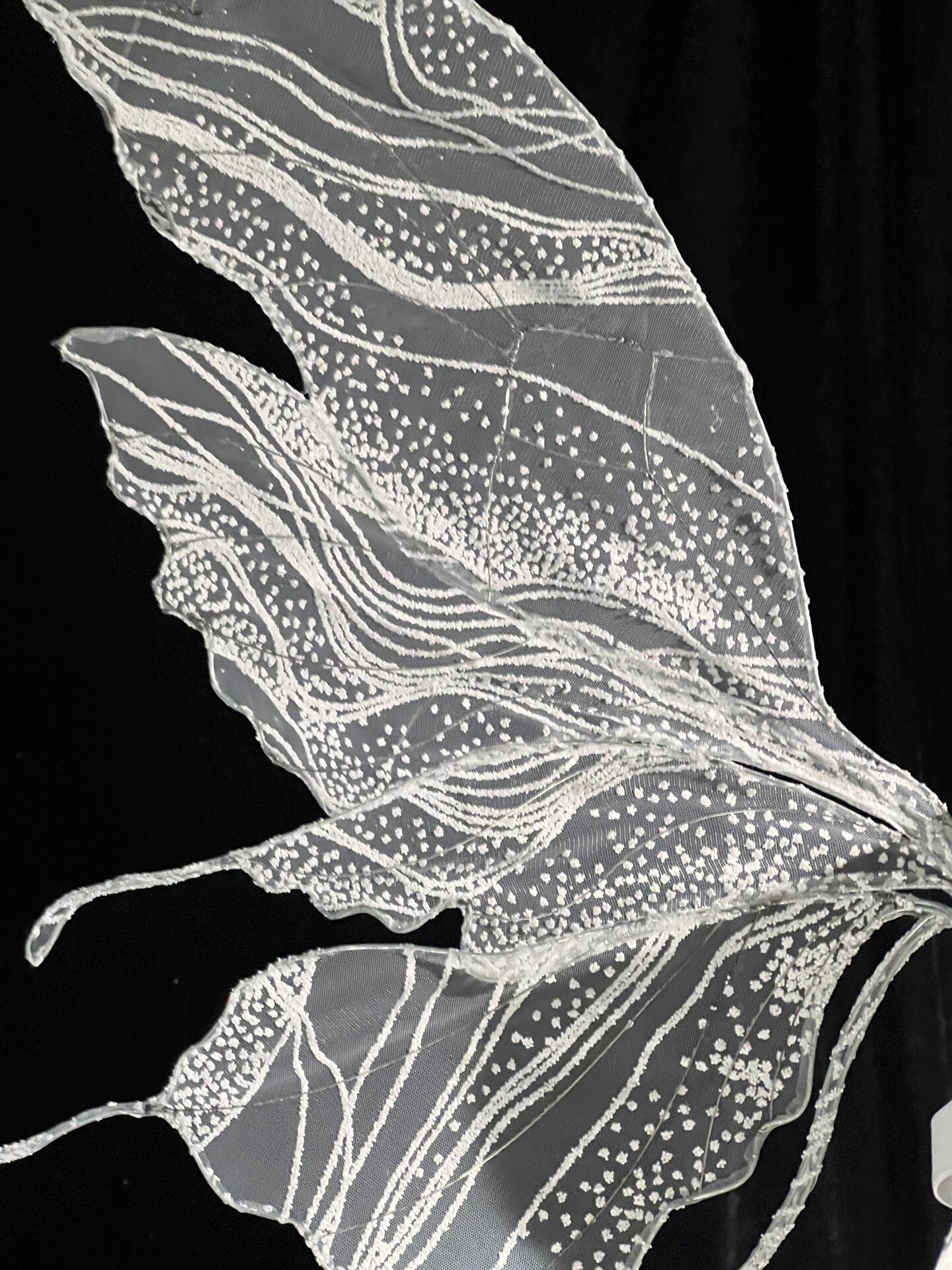 Butterfly Fairy Wings with Wire Frame and White Vein Patterns