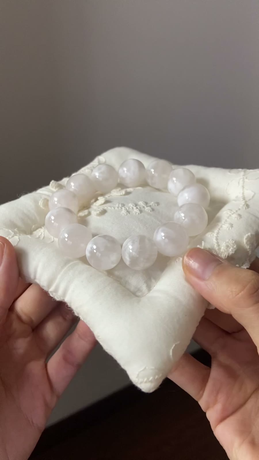 Snowflake Phantom Crystal Beaded Bracelet 15.5mm