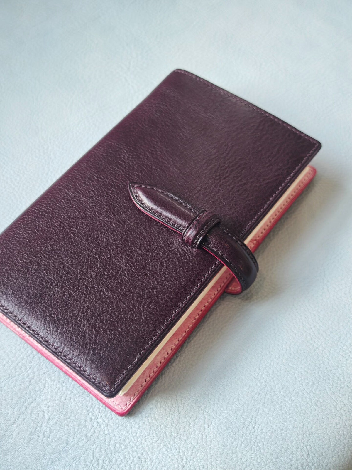 A6 Leather Organizer Cover Purple
