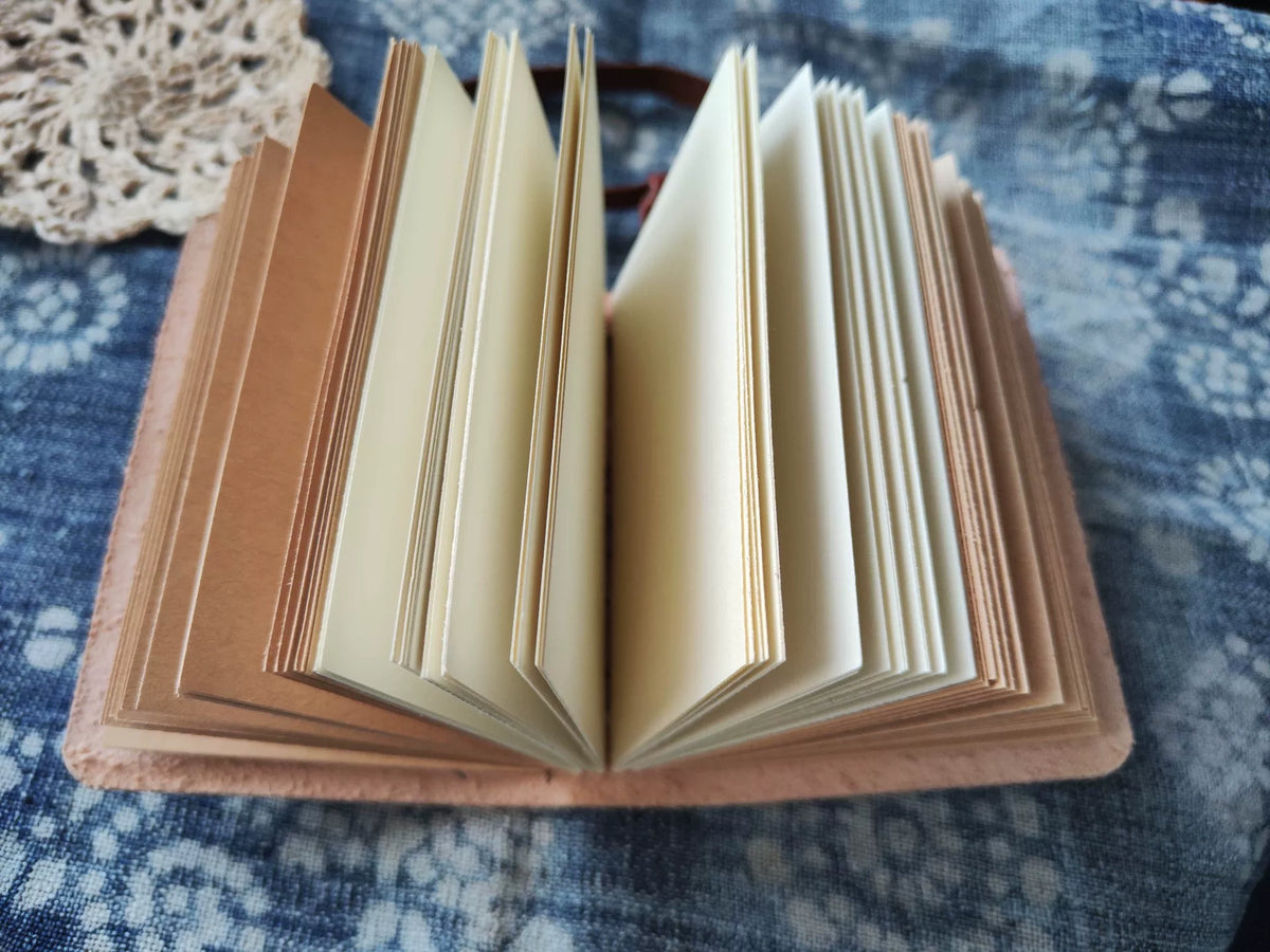 Handmade Leather Journal Light Tan Cowhide