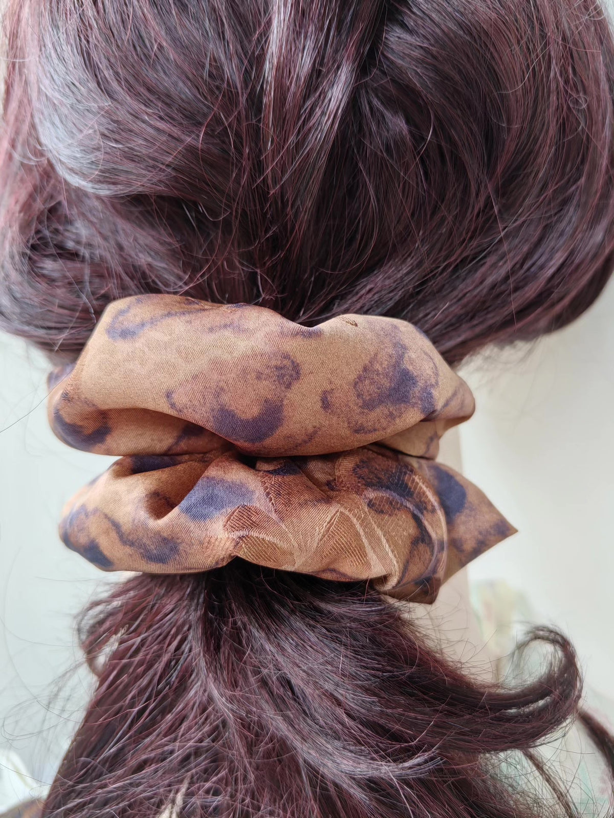Handmade Leopard Print Scrunchie Soft Woven