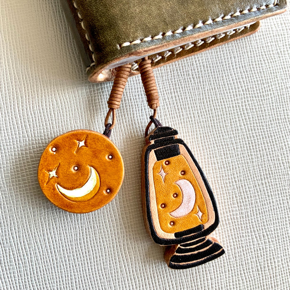 Hand Carved Leather Charms Italian Cowhide