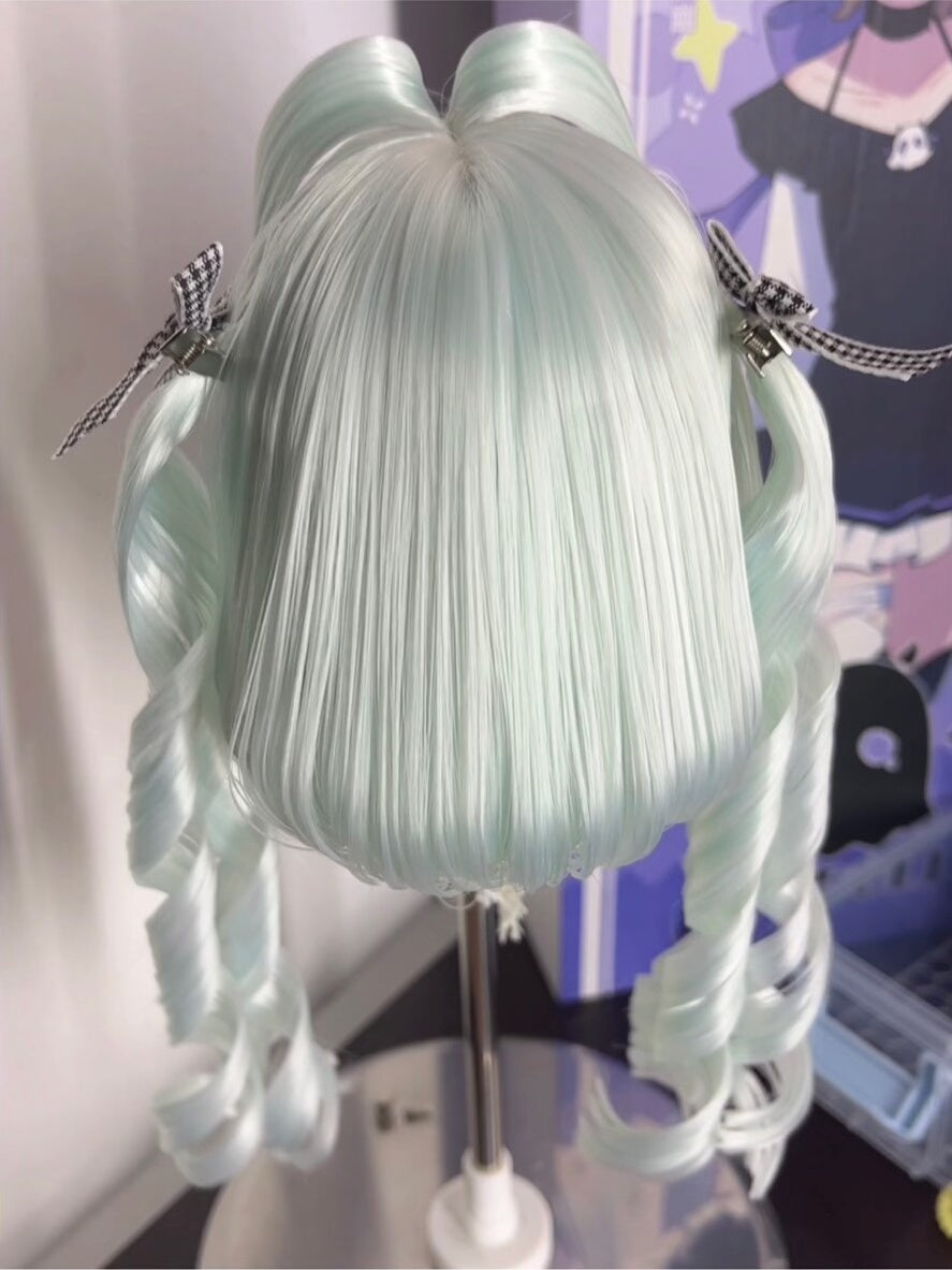 Mint Green Twin Tail Doll Wig