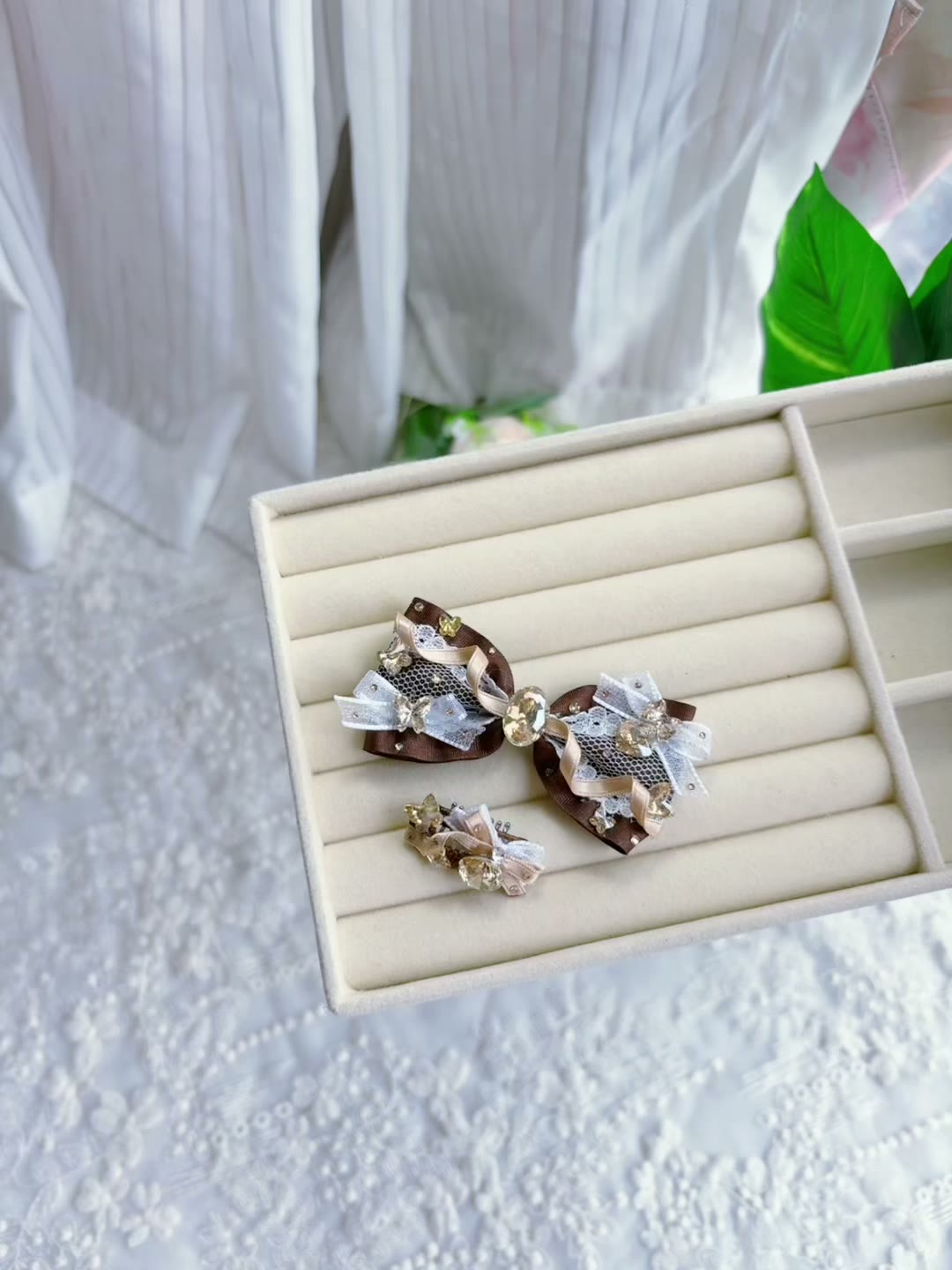 Conjunto de pinzas para mascotas Maillard Bridal hecho a mano