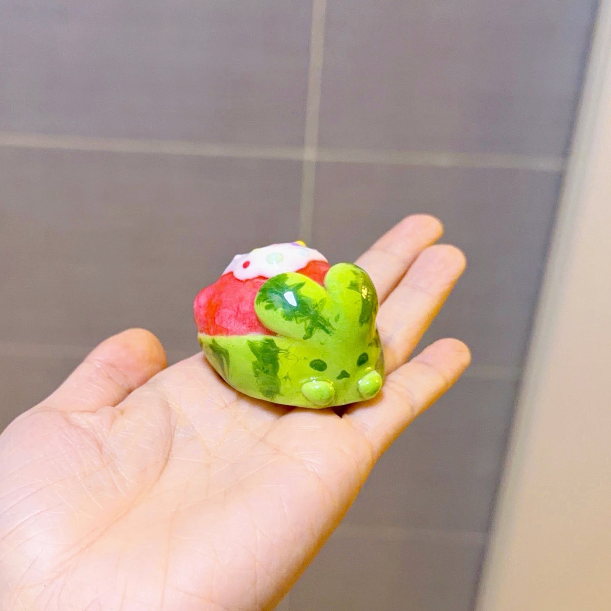 うさぎとスイカのボウル ヤドカリ用シェル
