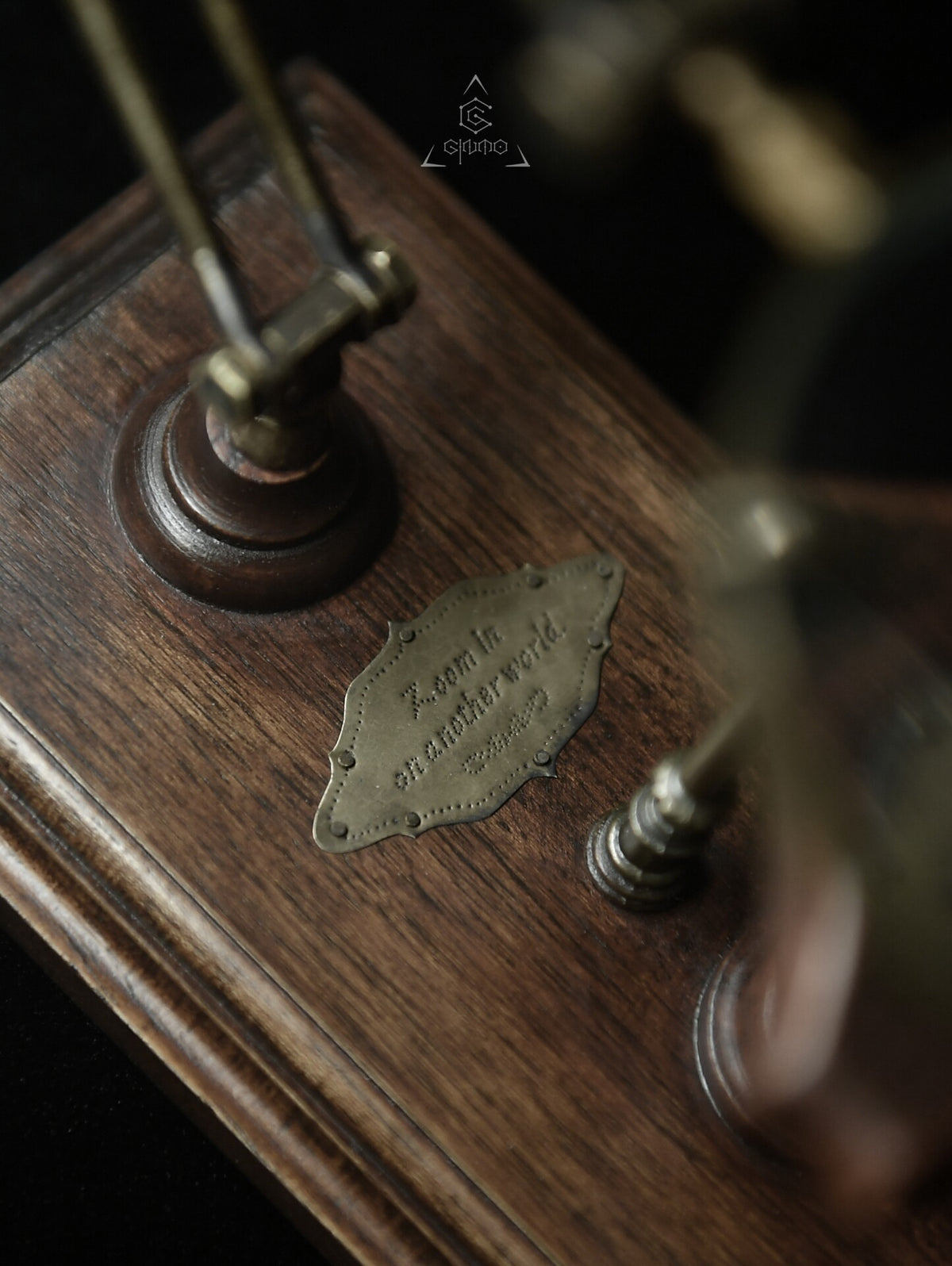 Vintage Brass Magnifying Glass Display Stand