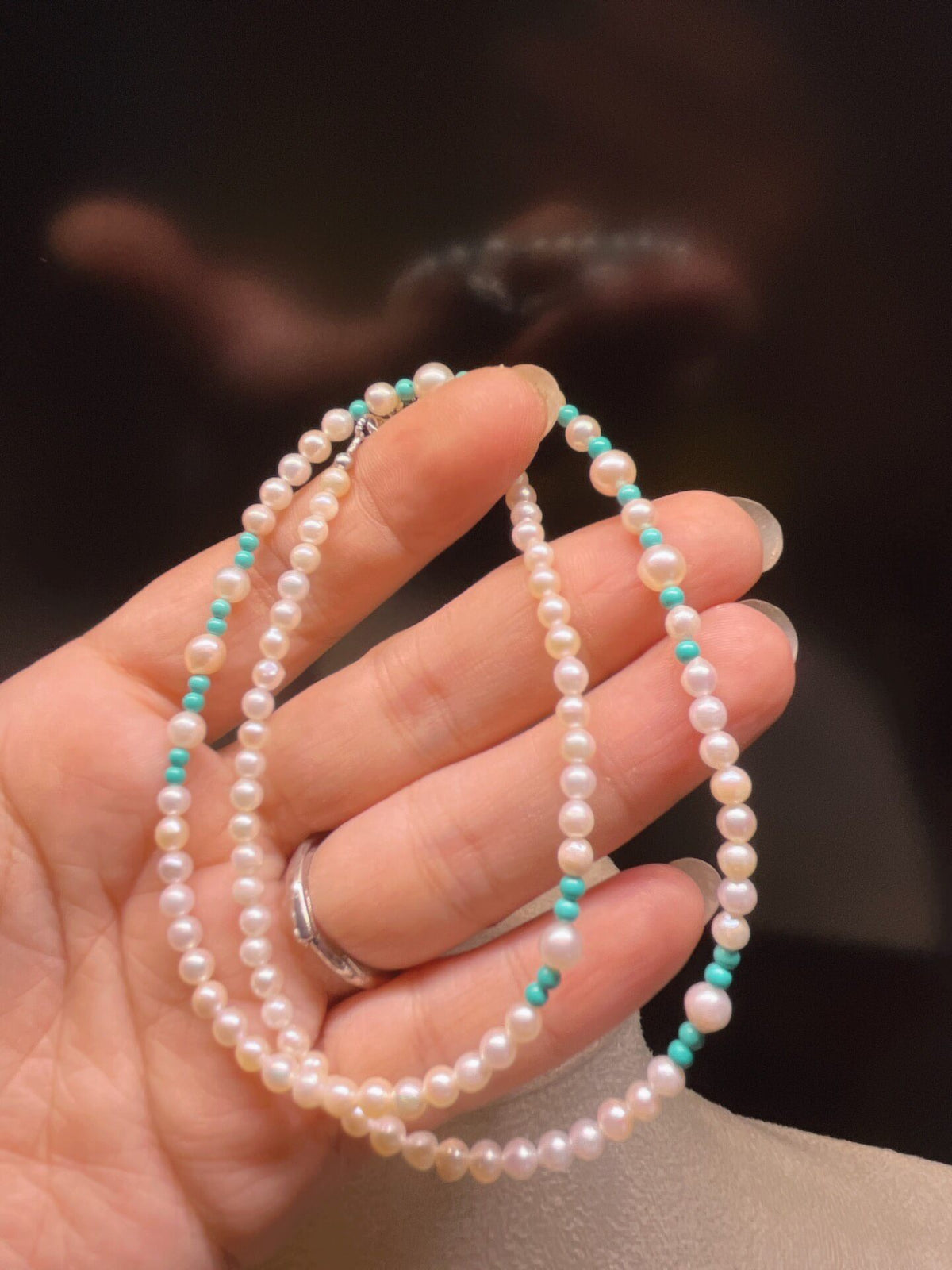 Collana Perle d'Acqua Dolce e Turchese