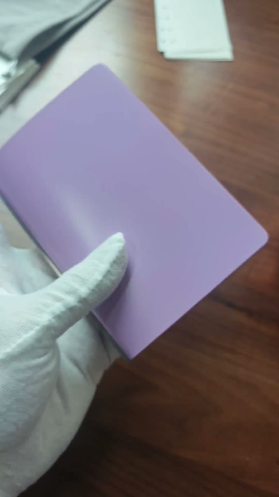 A7 Taro Purple Leather 6 Ring Binder