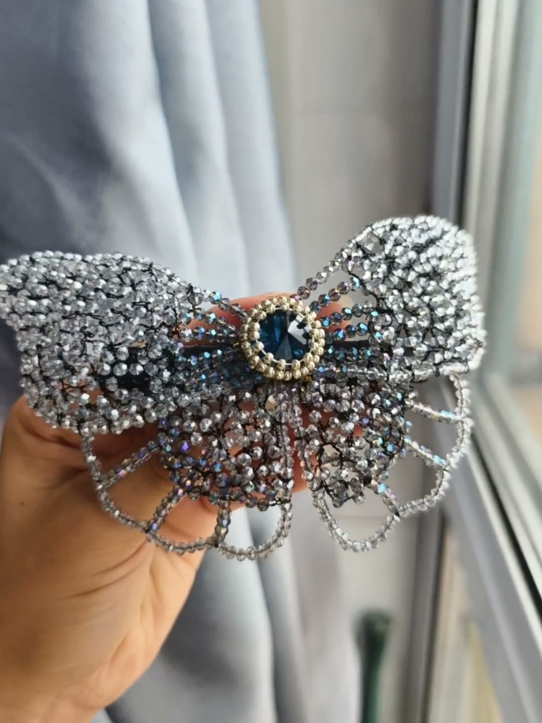 Crystal Butterfly Bow Hair Clip