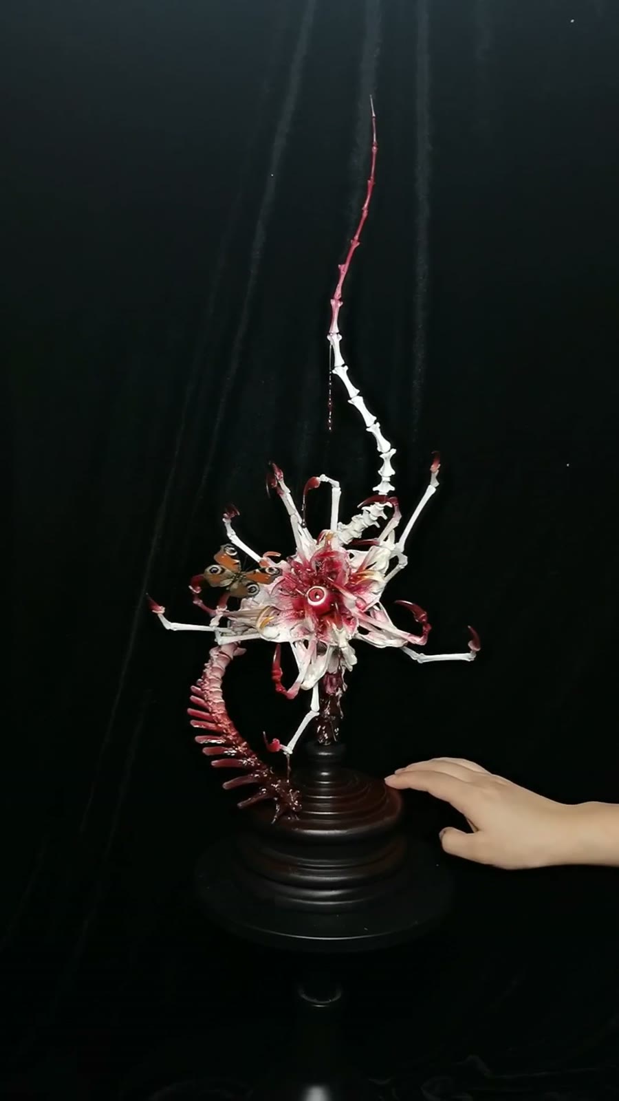 Flower Demon Devour Sculptural Figure with Skeletal Arms