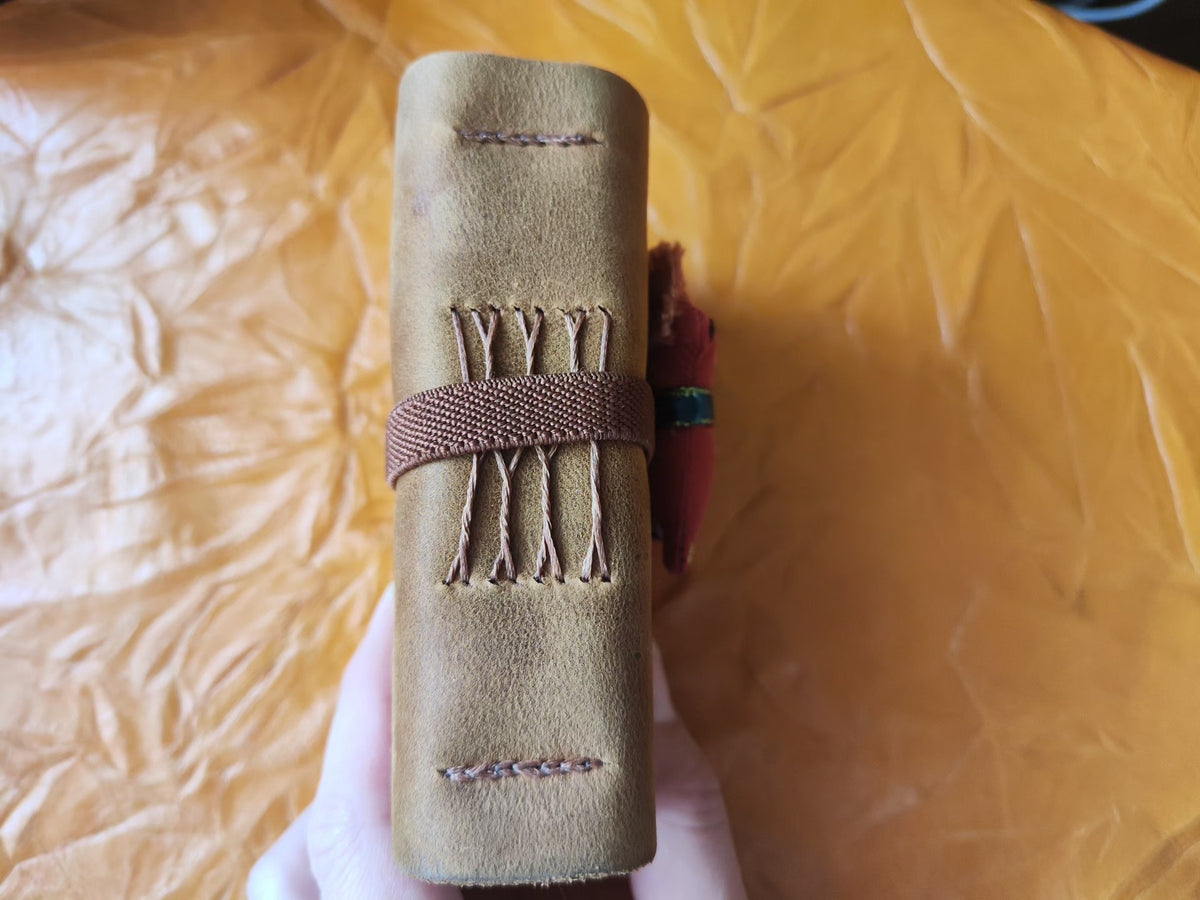 Handmade Leather Notebook with Horse Charm