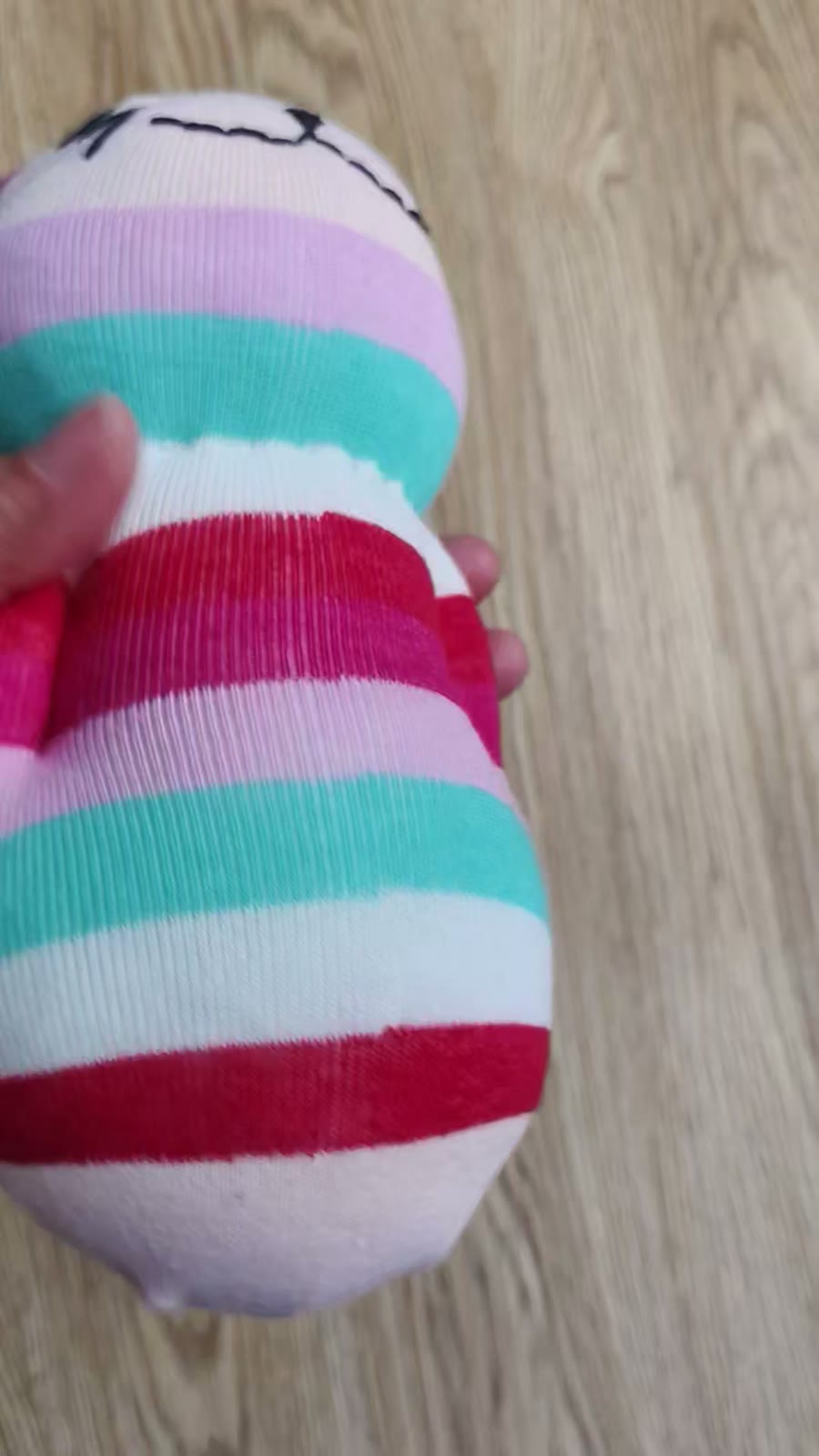 ハンドメイド 靴下人形 招き猫 18cm