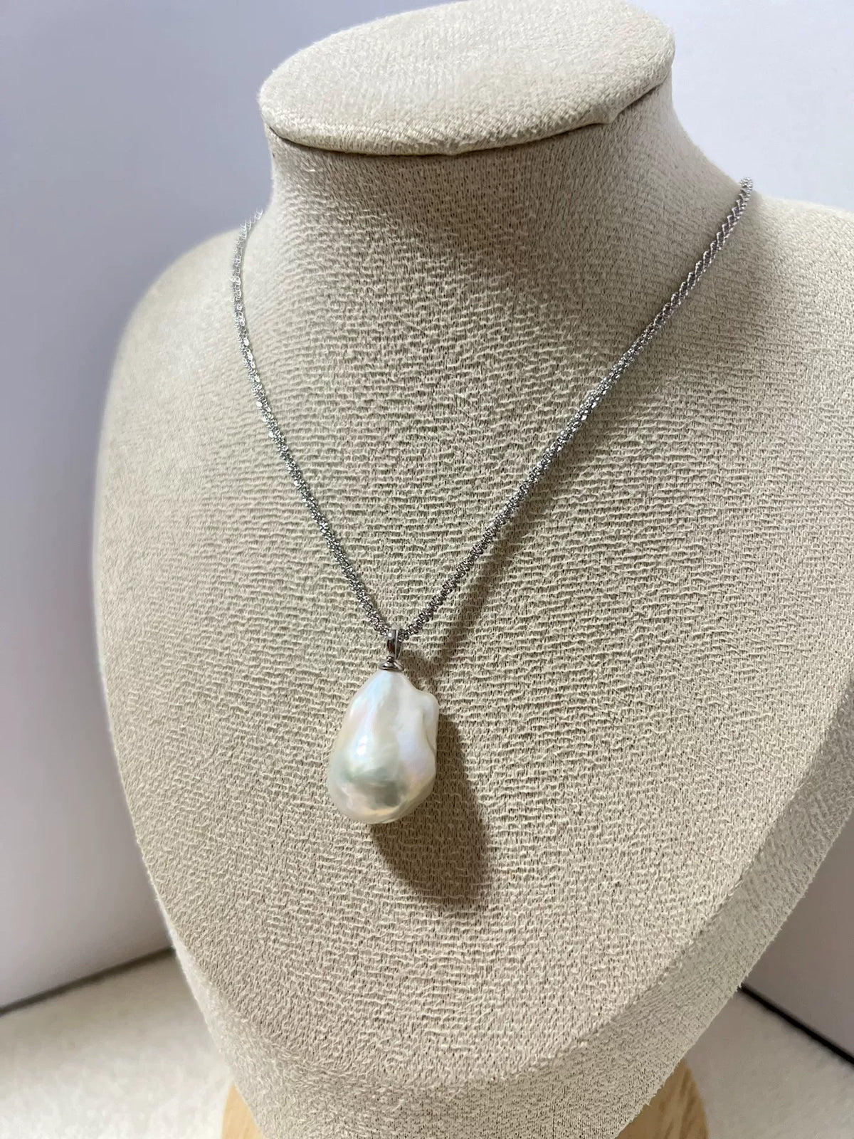 Conjunto de collar de perlas barrocas 4-5mm agua dulce