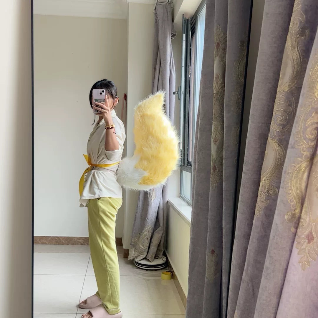 Handmade Yellow Gradient Daji Cosplay Fox Tail