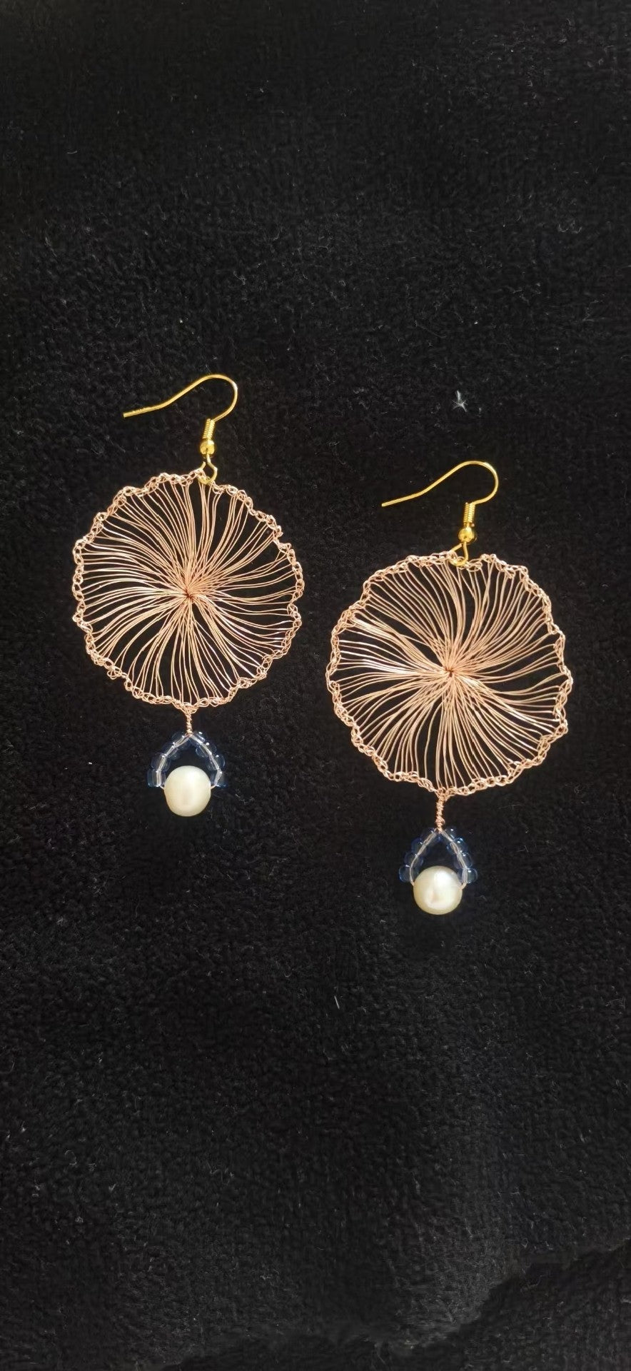 Handmade Rose Gold Wire Earrings