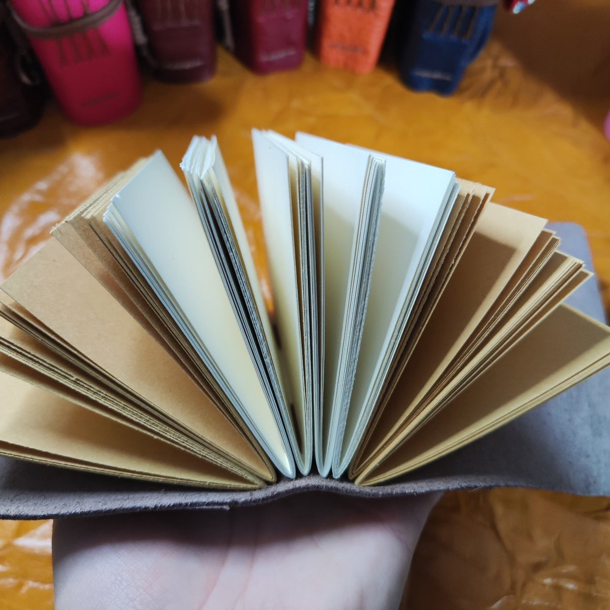 Cowhide Leather Journal with Kraft Paper
