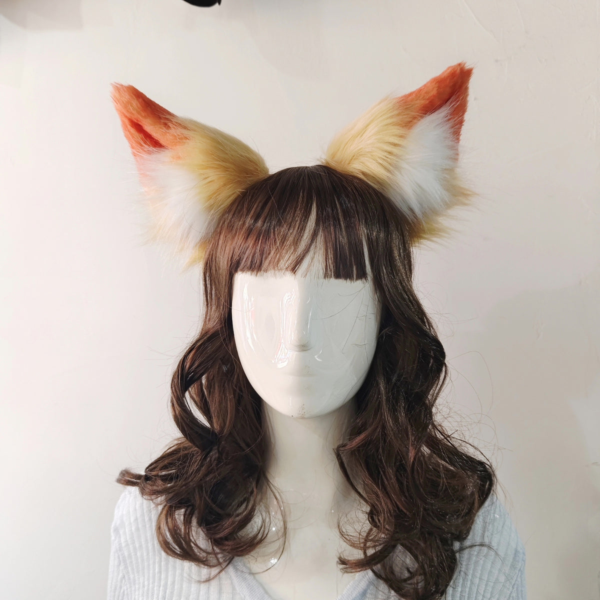 Orelhas de Raposa Cosplay Daji Pelagem Gradiente