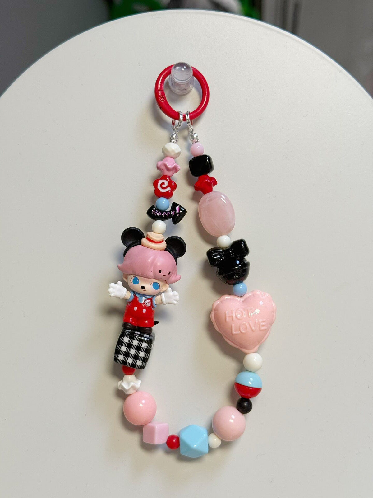 Handcrafted Beaded Dimoo Phone Strap Charm