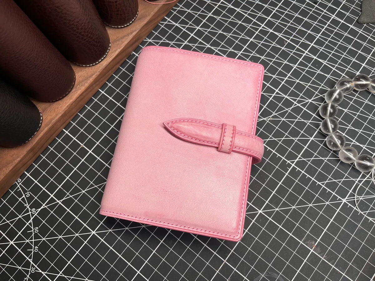 A7 Pink Loose Leaf Journal with Pockets