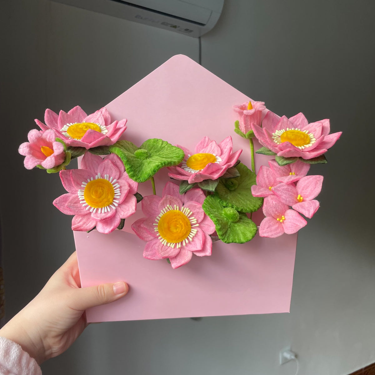 Handmade Lotus Flower Envelope Gift Box