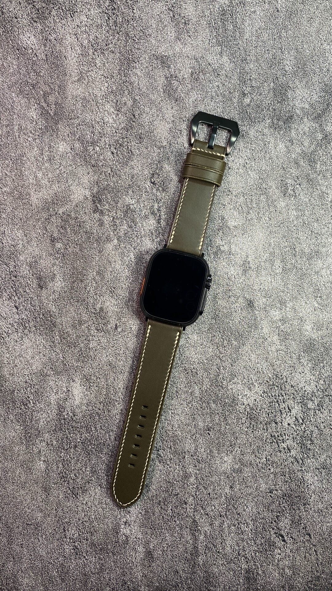 Olive Green Handcrafted Leather Watch Strap
