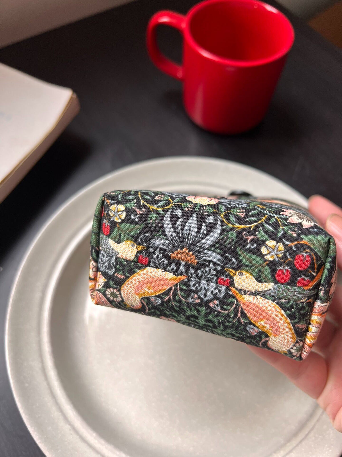 Arts and Crafts Floral Fabric Pouch