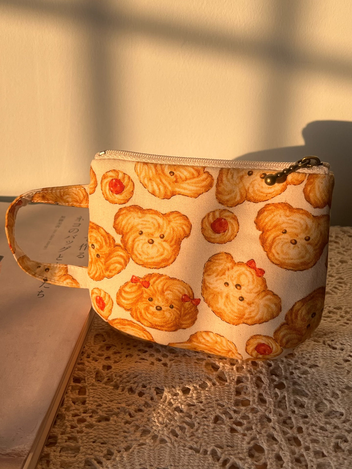 Handmade Japanese Style Bear Canvas Storage Pouch