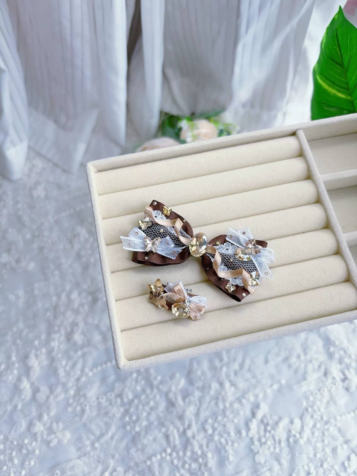 Conjunto de pinzas para mascotas Maillard Bridal hecho a mano