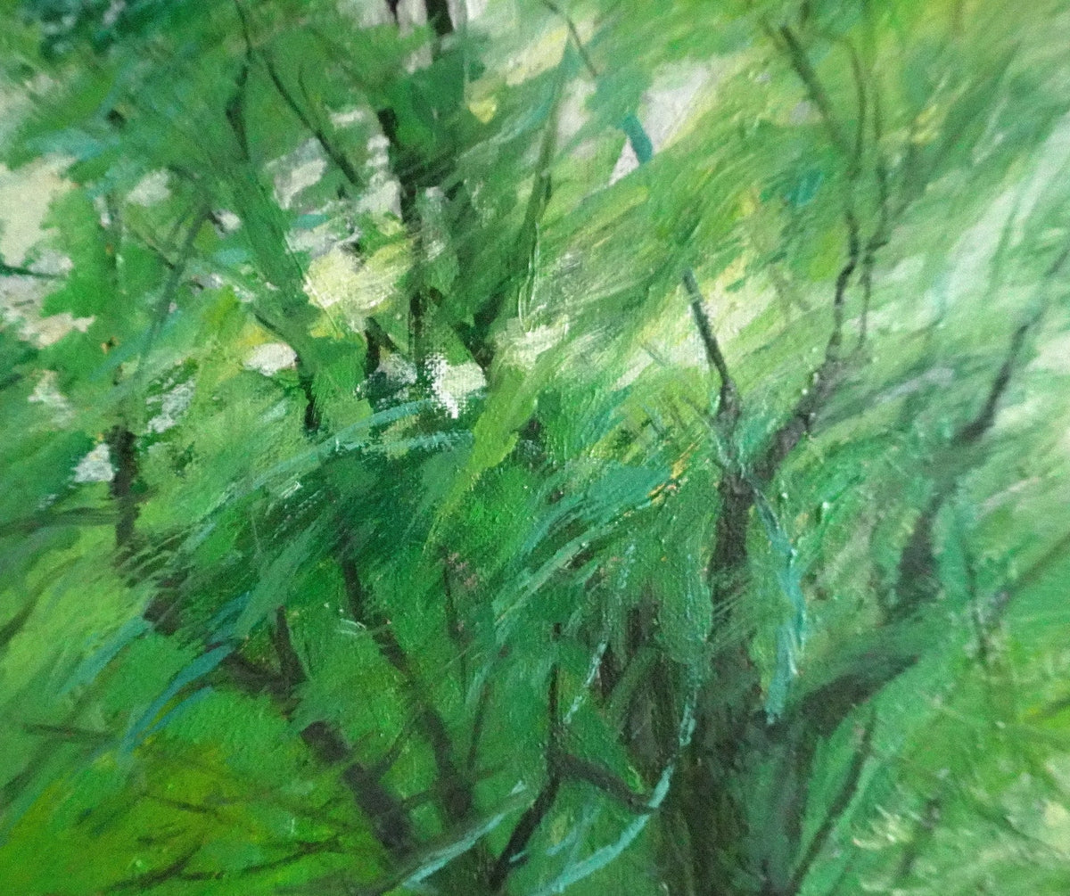 Abstract Wind Foliage 25x25 Oil Painting