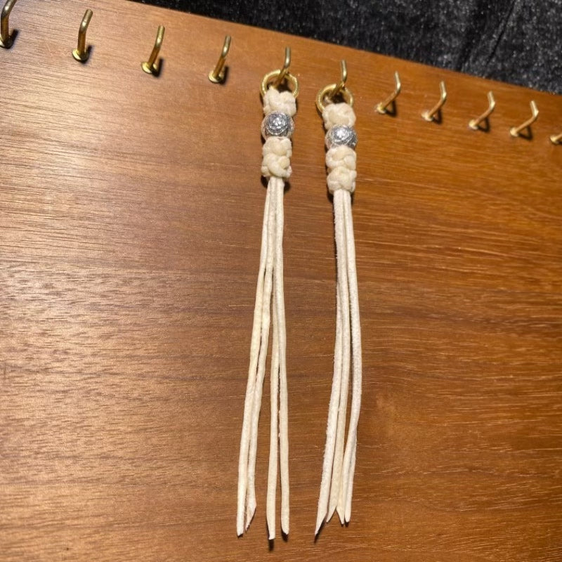 Handcrafted Tibetan Tassel with Sheepskin Cord, 12.5cm