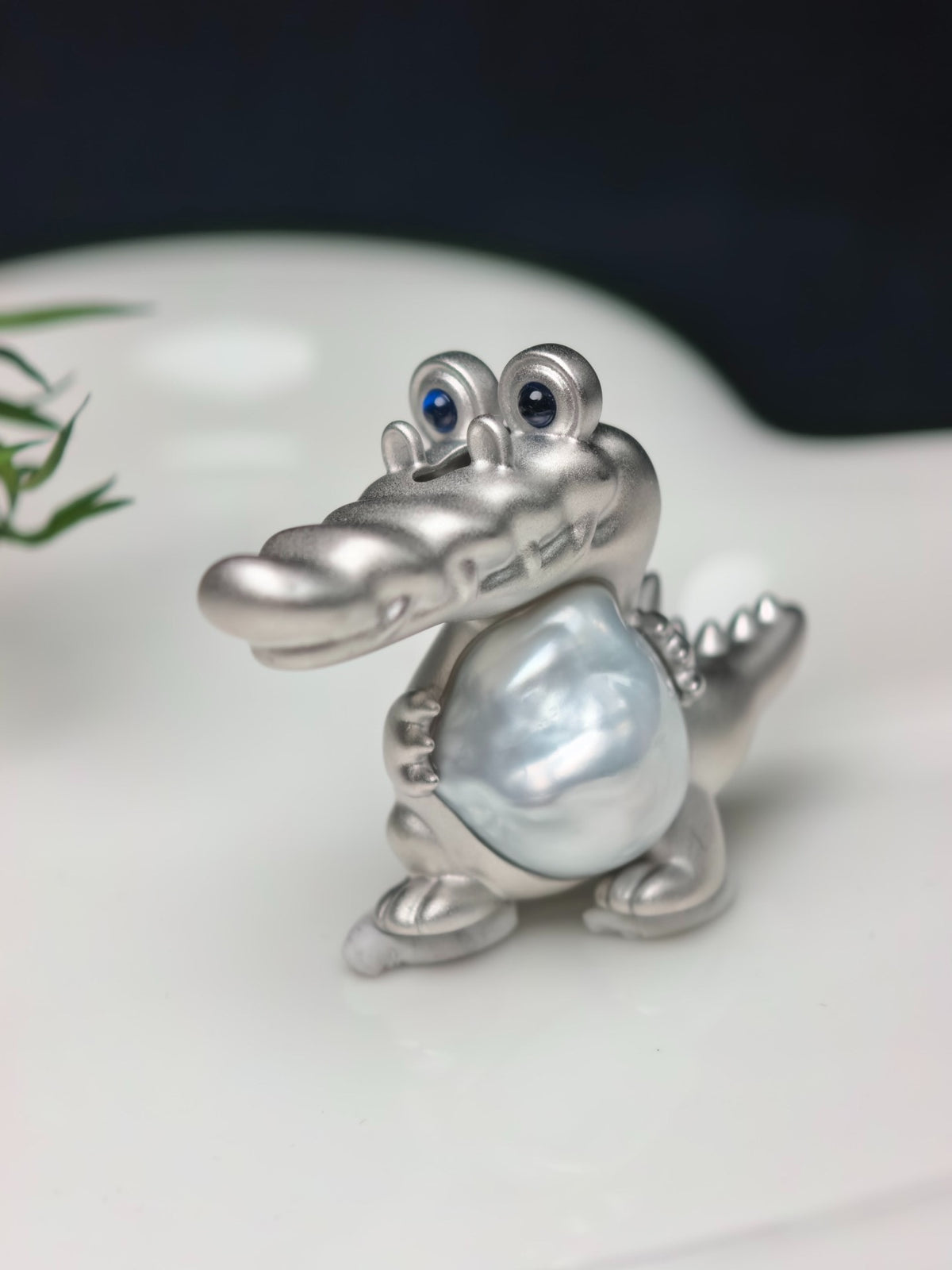 バロックパール シルバークロコダイルペンダント