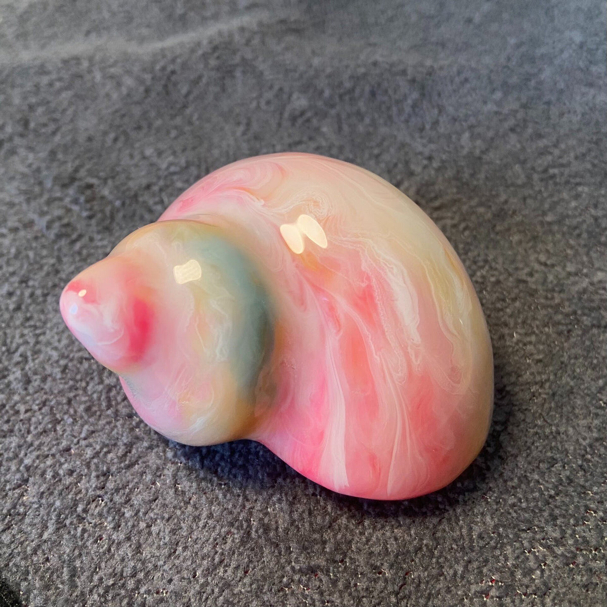 Hermit Crab Shell Cloud Swirl Rainbow Glow