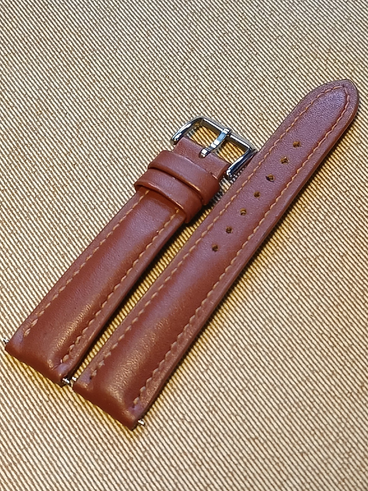 Brown Leather Watch Strap 18mm