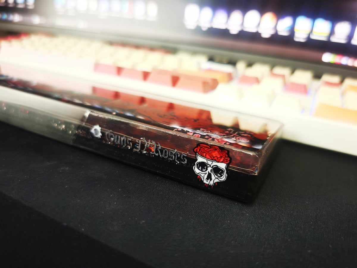 Resin Keyboard Wrist Rest with Guns N Roses Design